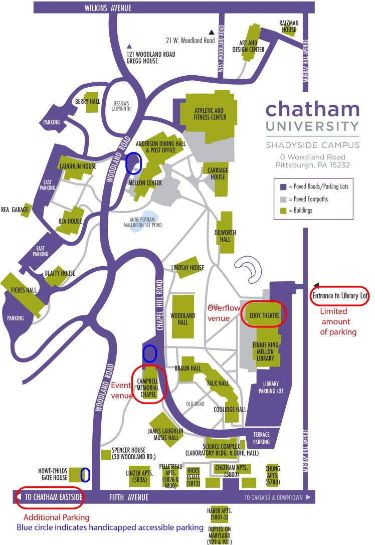 Chatham Shadyside Campus map